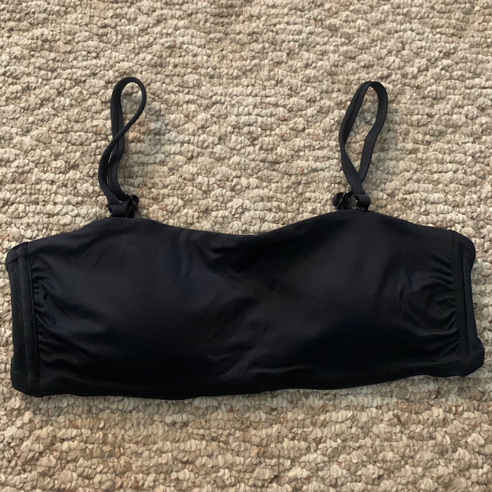 NWT Andie Swim Black The Bora Bora Bandeau Bikini Top